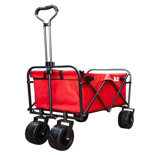 80 kg foldable outdoor heavy duty trolley red