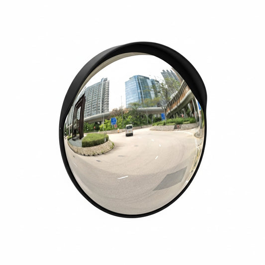 80CM Outdoor Convex Safety Mirror Black | Wide-Angle Blind Spot Mirror