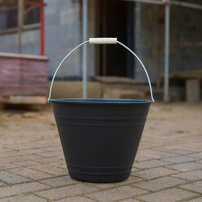 8L Construction Bucket Black PVC – Pack of 12