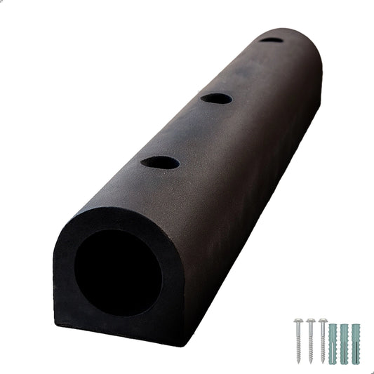 Heavy Duty Rubber Wall Guard D-Type | 90× 15× 15CM Wall Fender & Dock Bumper