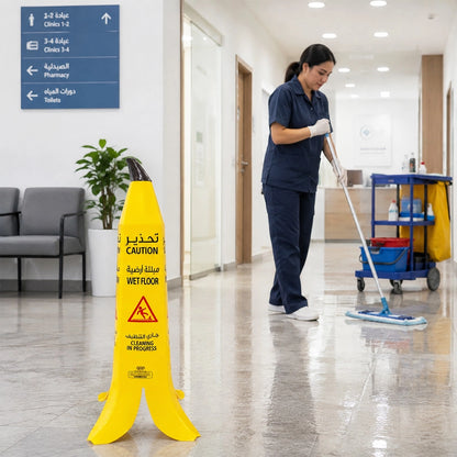 Wet Floor Banana Cone Yellow - 90CM