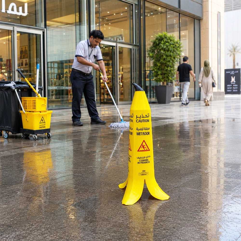 Wet Floor Banana Cone Yellow - 90CM