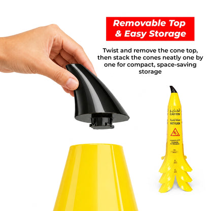 Wet Floor Banana Cone Yellow - 90CM