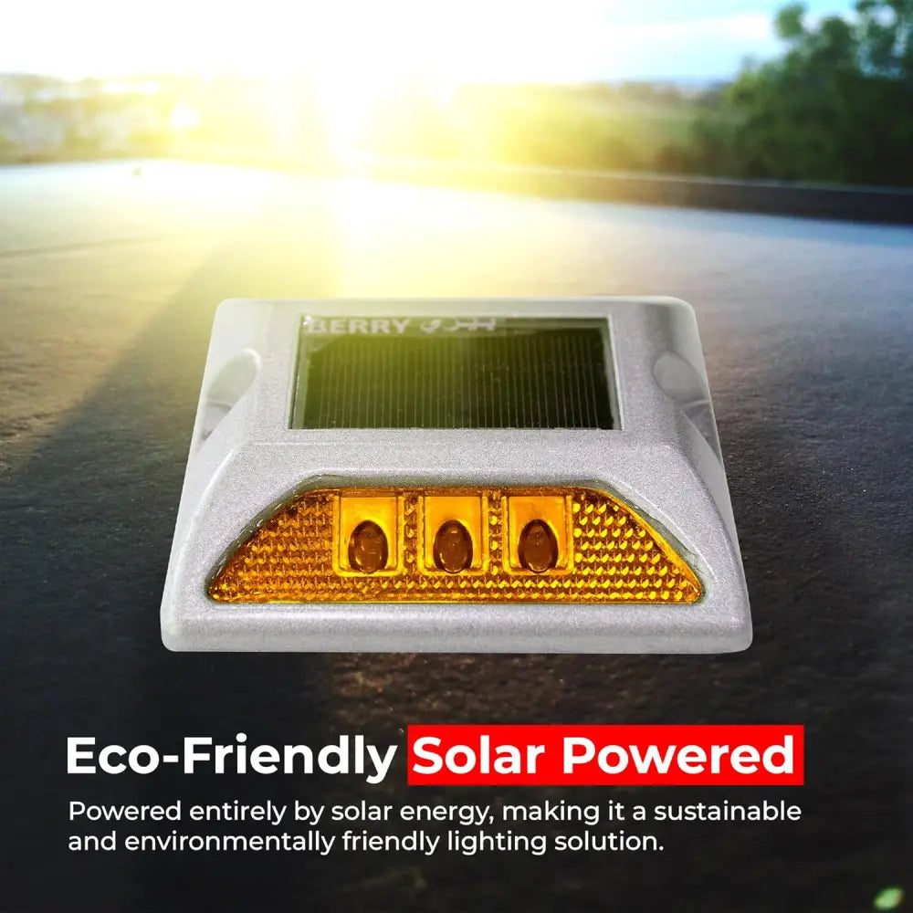 Aluminum Solar Reflective LED Road Stud Light - Orange