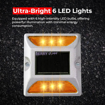 Aluminum Solar Reflective LED Road Stud Light - Orange