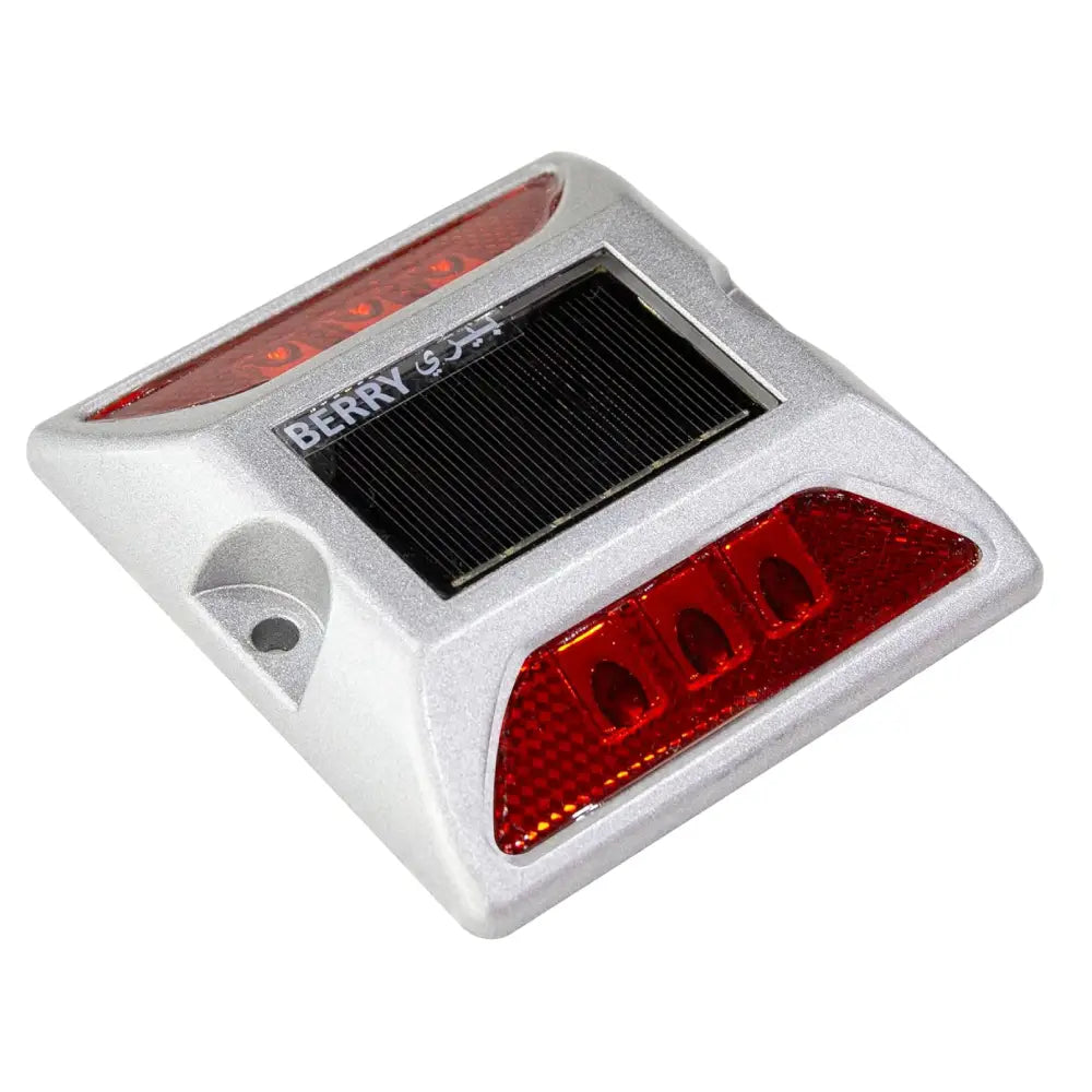 Aluminum Solar LED Blinking Road Stud Light - Red