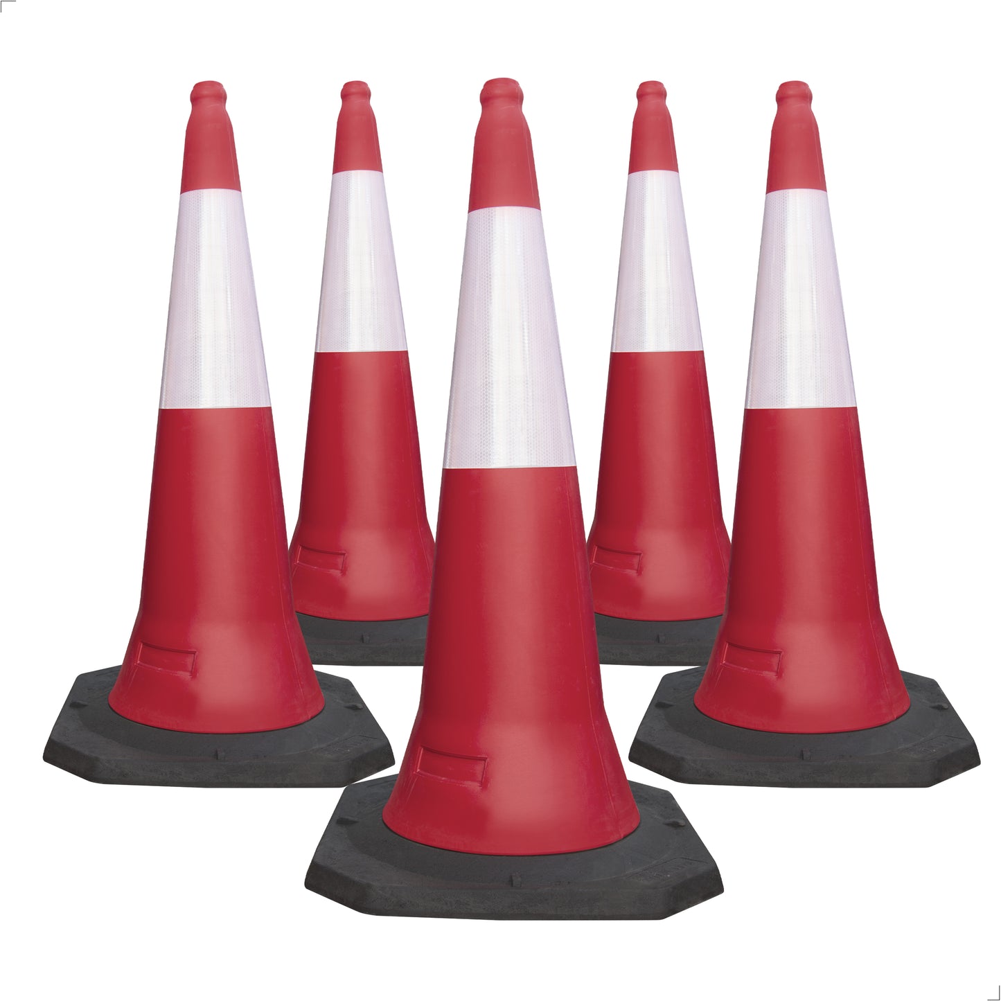 Traffic Cone 100CM Red Reflective with Weighted Base