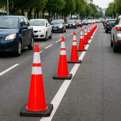 Traffic Cone with Black Base - 90cm