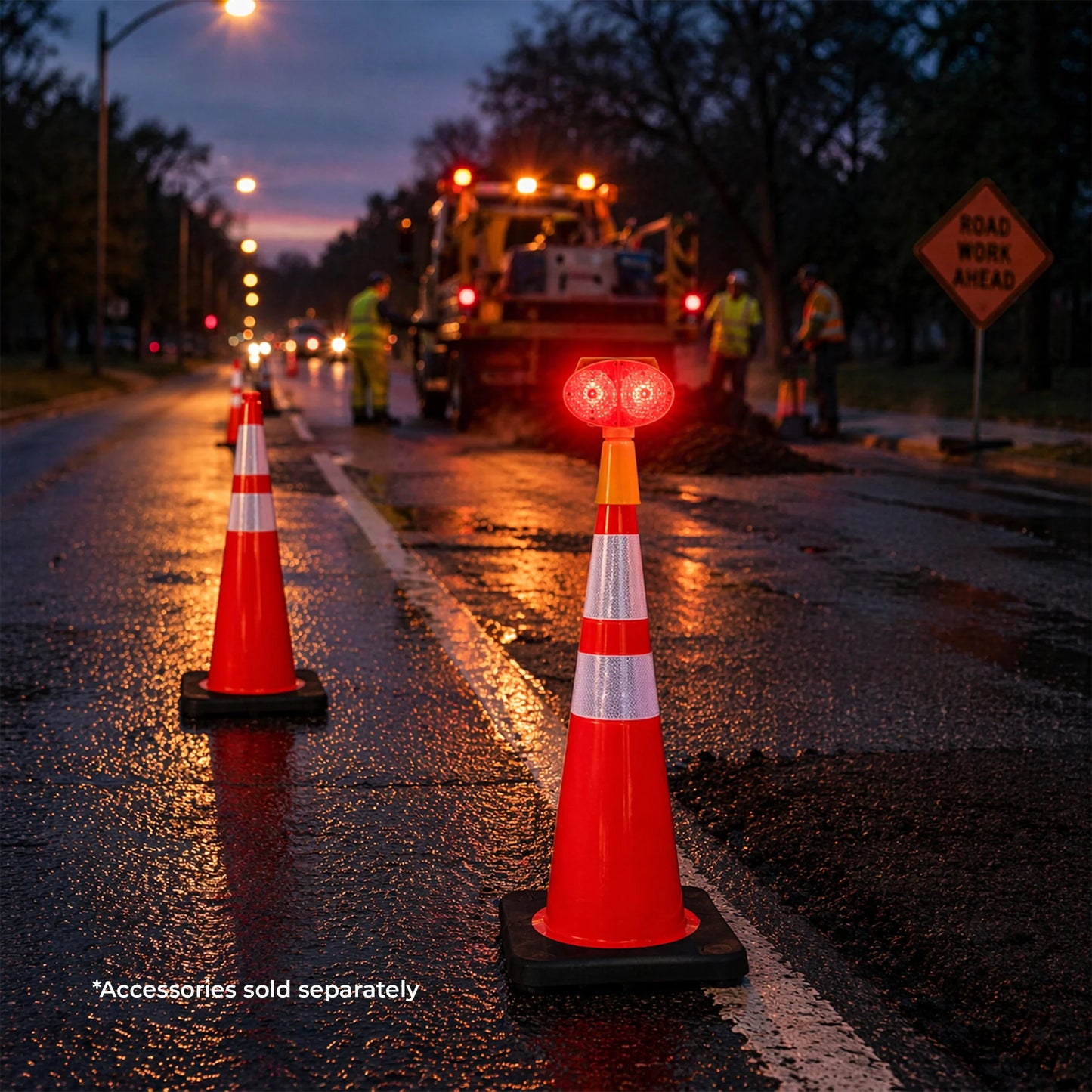 Traffic Cone with Black Base - 90cm