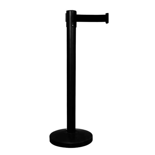 Black Steel  Crowd Control Barrier with Black Belt 2M