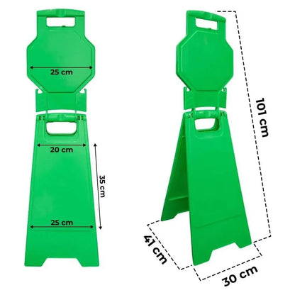 Blank Safety Floor Sign with Lock Clip - Green
