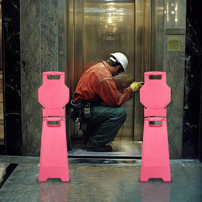 Blank Safety Floor Sign with Lock Clip - Pink