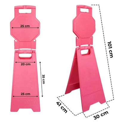 Blank Safety Floor Sign with Lock Clip - Pink