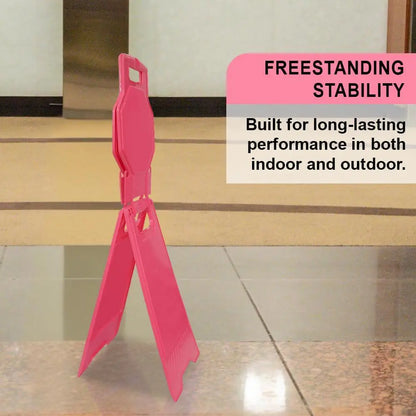 Blank Safety Floor Sign with Lock Clip - Pink