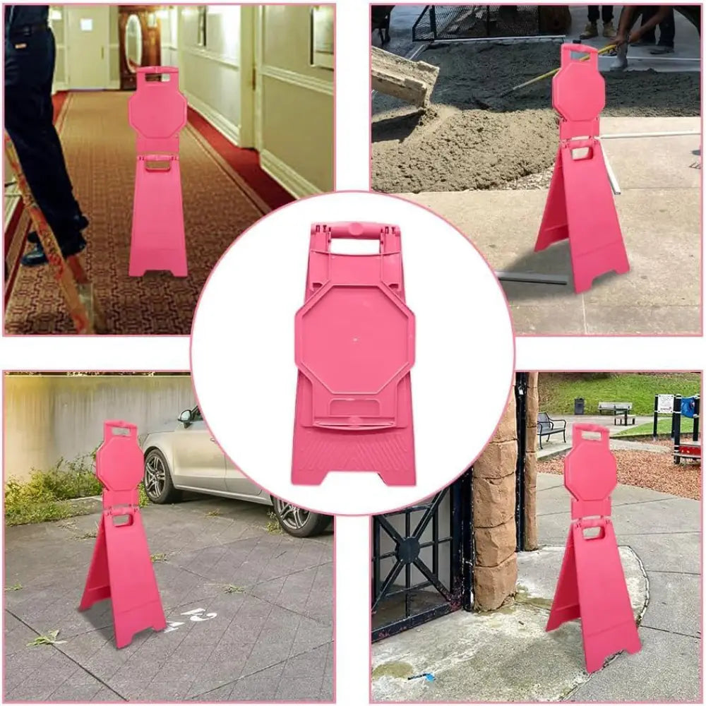 Blank Safety Floor Sign with Lock Clip - Pink