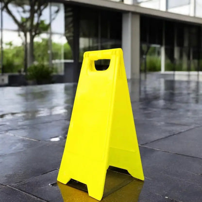 Blank Standing Floor Sign Foldable Yellow - 62CM