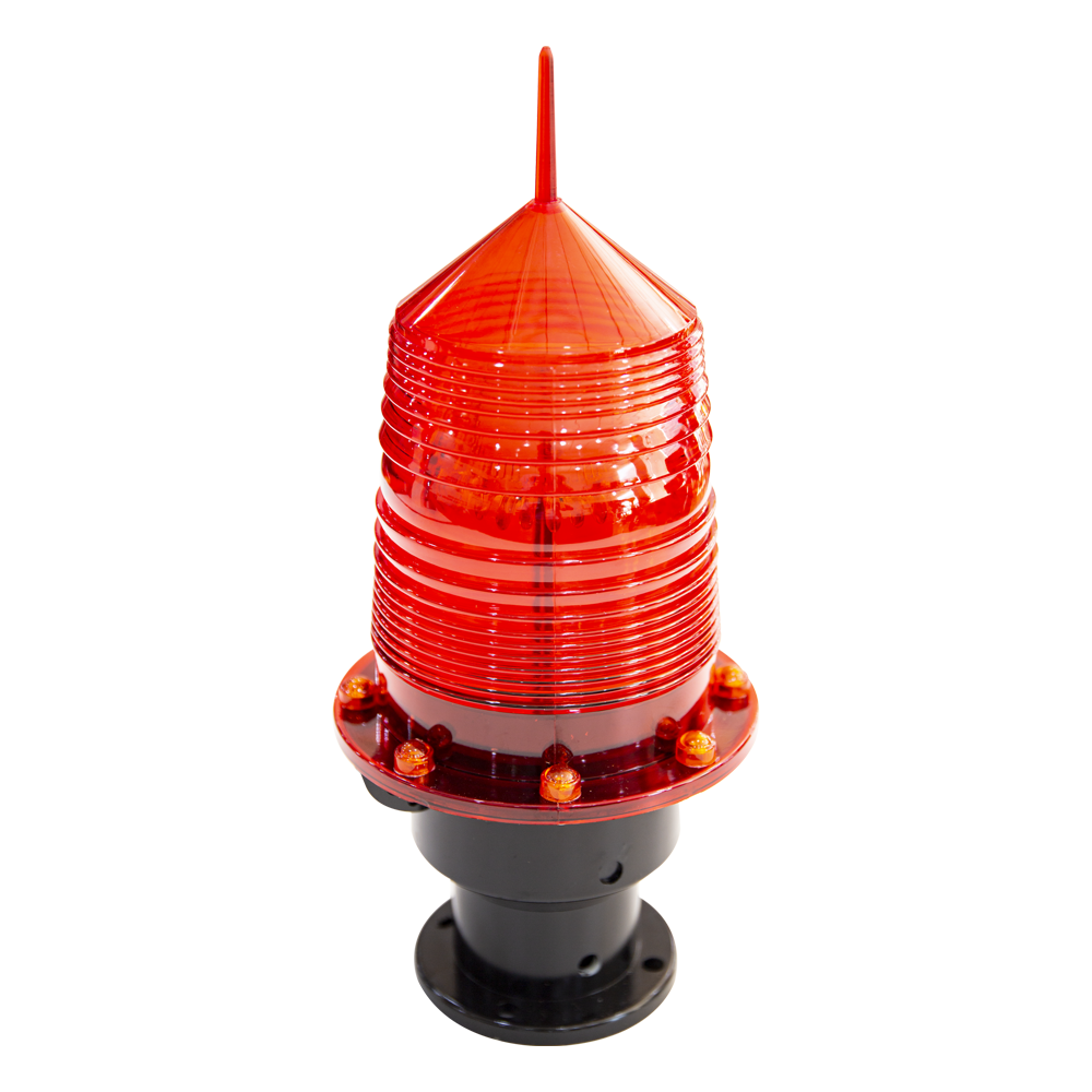 Solar Powered Warning Tower Light  - Red | 30 Ultra Bright Leds with Day Night Sensor