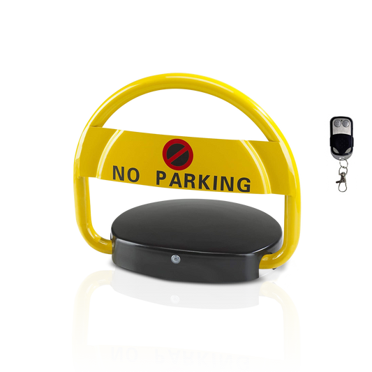 Small No Parking Lock Battery Powered Barrier - Yellow & Black for Security