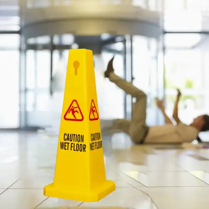 Caution Wet Floor Safety Cone Yellow - 67CM