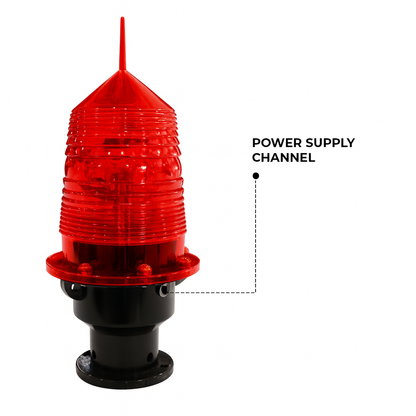 LED Warning Beacon Tower Light Red - 220V