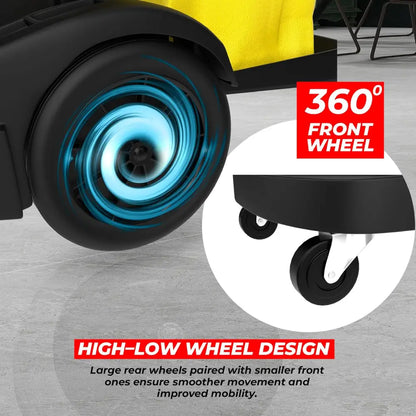 Cleaning Trolley Commercial Janitor Utility Cart Black