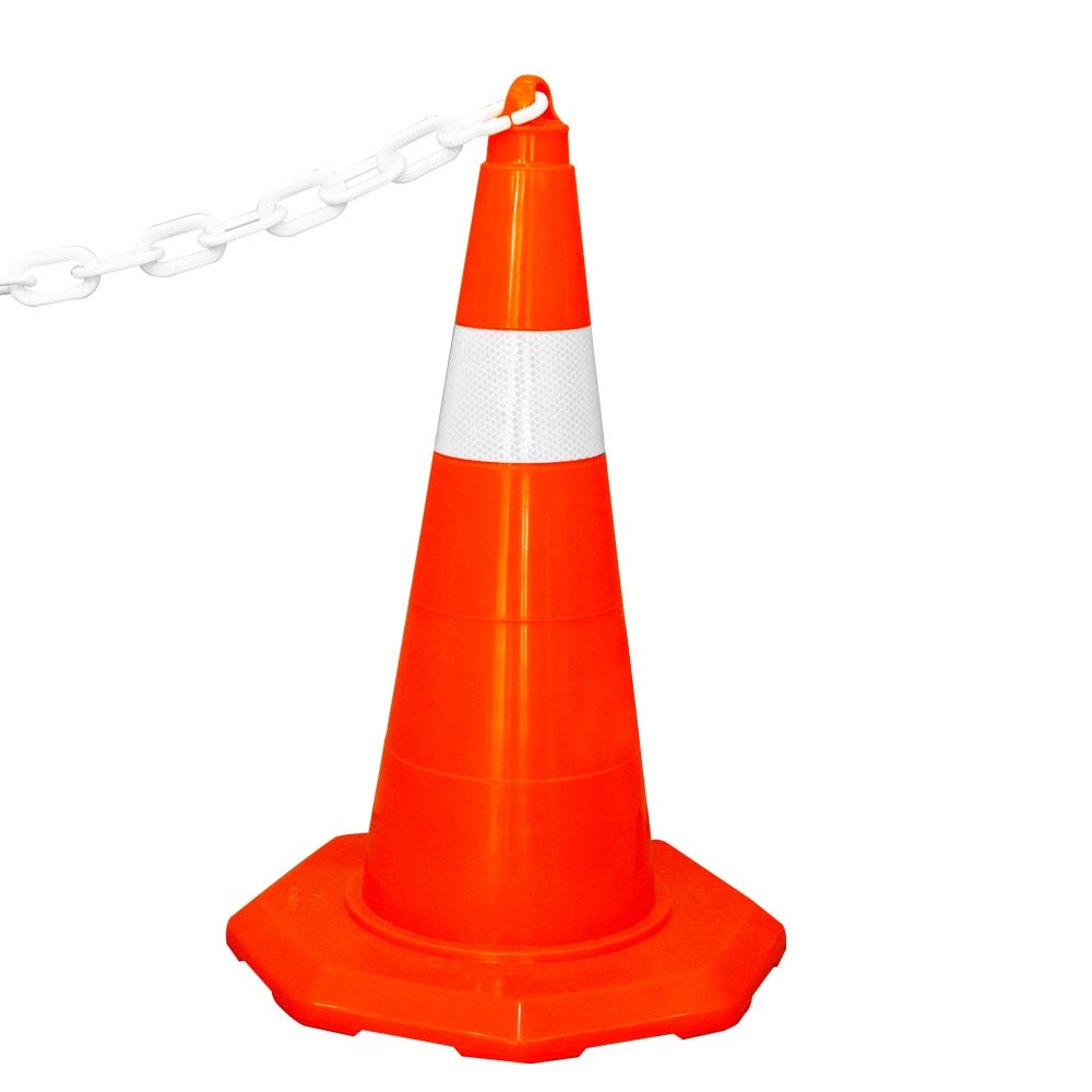 Traffic Cone 50 MM for Safety | Unbreakable Full Soft PVC Reflective Traffic Cone - Biri Group 