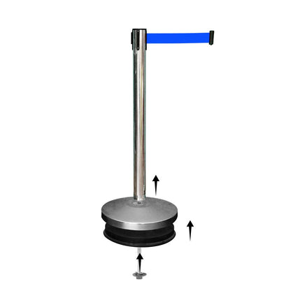 Crowd Control Barrier With Detachable Base