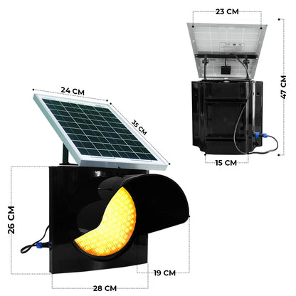 Dimension warning light solar