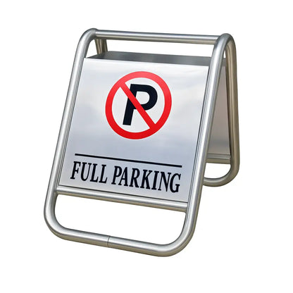 Double-Sided Stainless Steel No Parking Floor Sign - 66CM