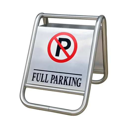 Double-Sided Stainless Steel No Parking Floor Sign - 66CM