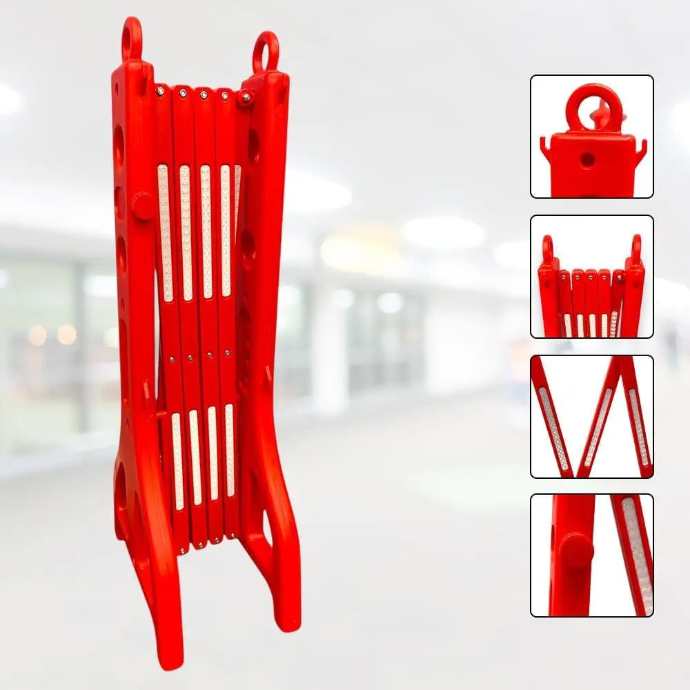 Expandable Mobile Plastic Barrier 2.5 Meter – Red