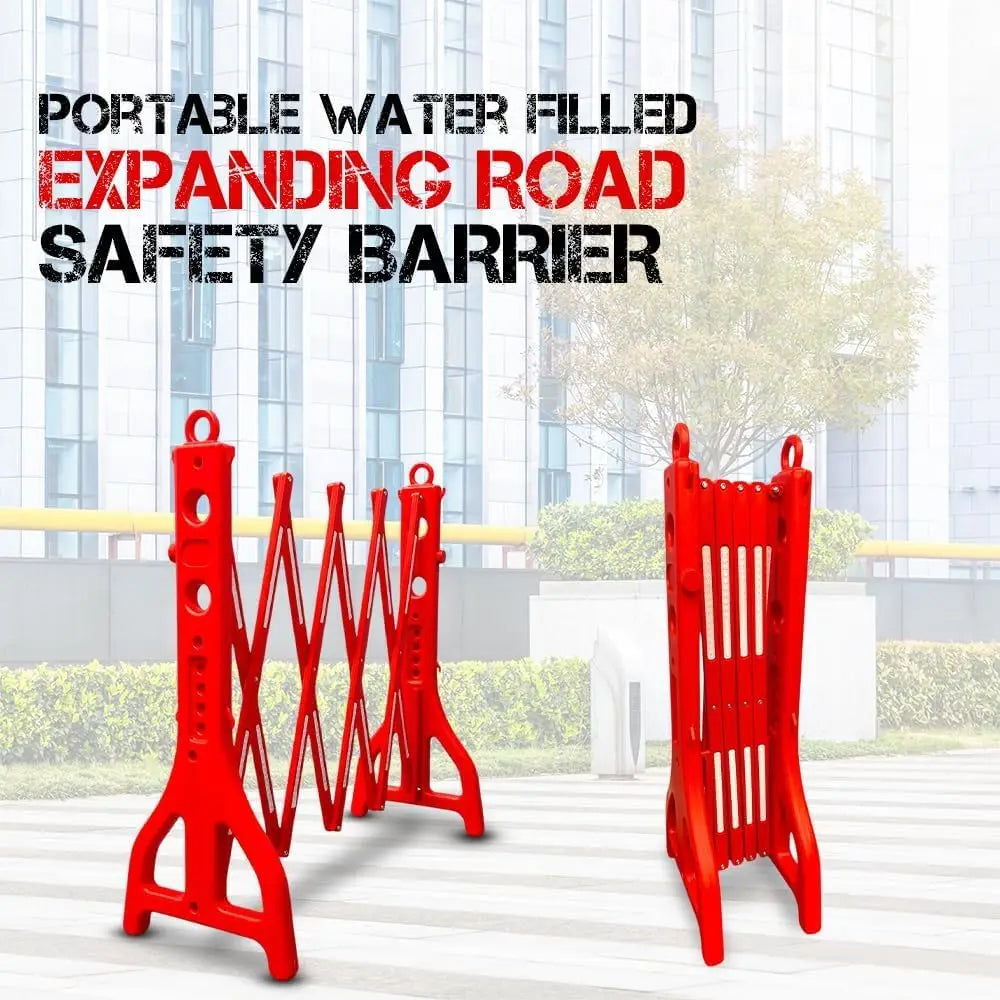 Expandable Mobile Plastic Barrier 2.5 Meter – Red