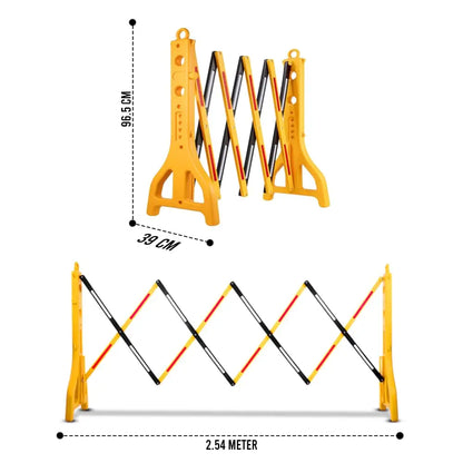 Expandable Mobile Plastic Barrier 2.5 Meter – Yellow & Black