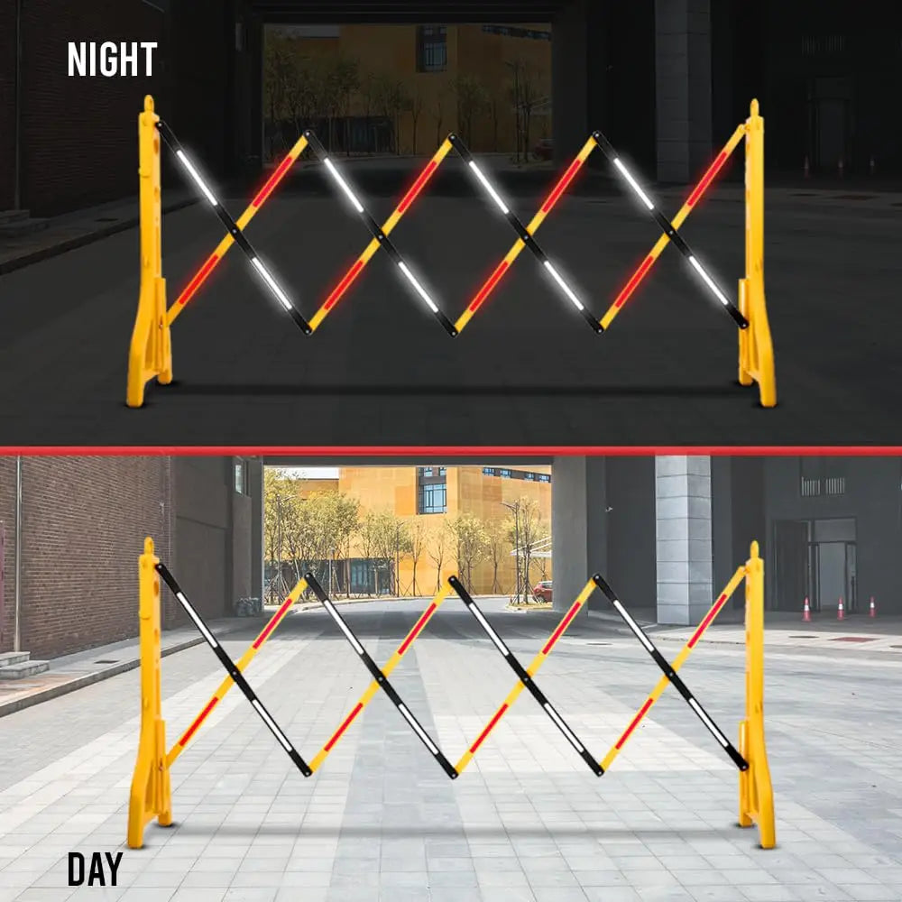 Expandable Mobile Plastic Barrier 2.5 Meter – Yellow & Black