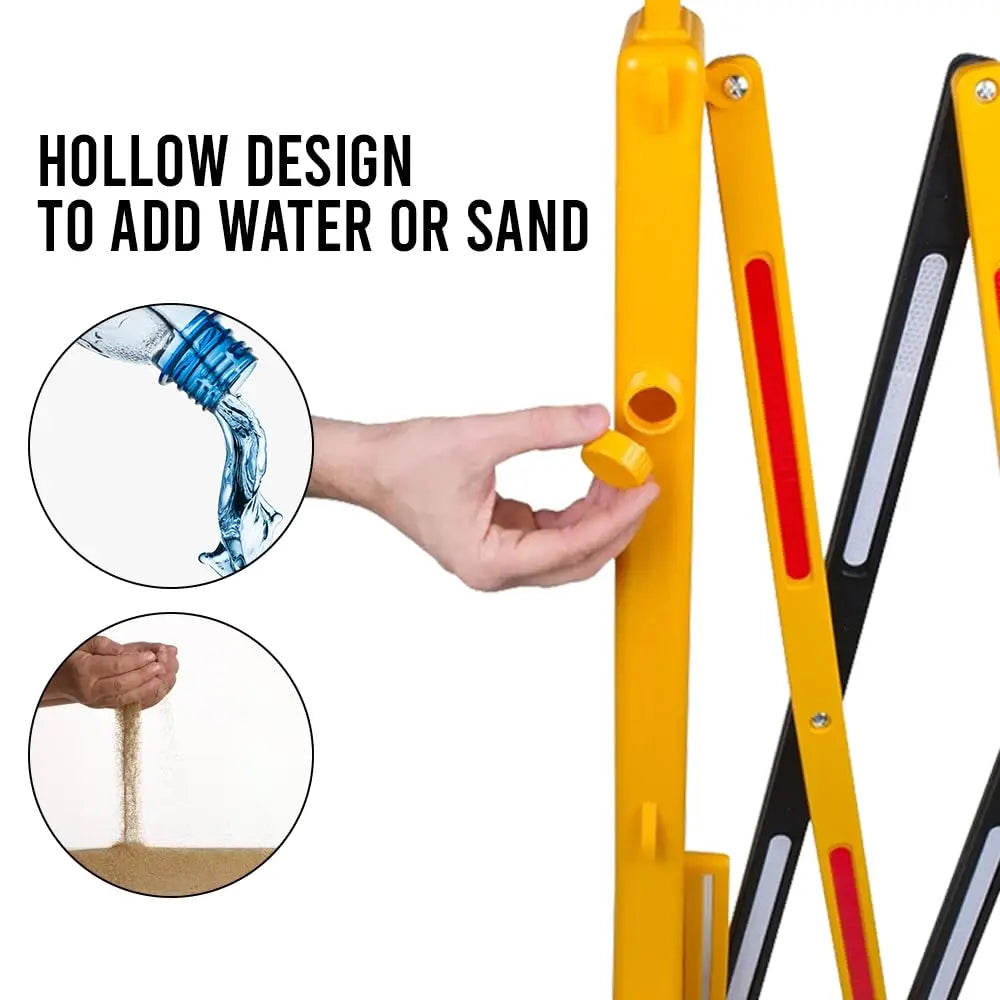 Expandable Mobile Plastic Barrier 2.5 Meter – Yellow & Black