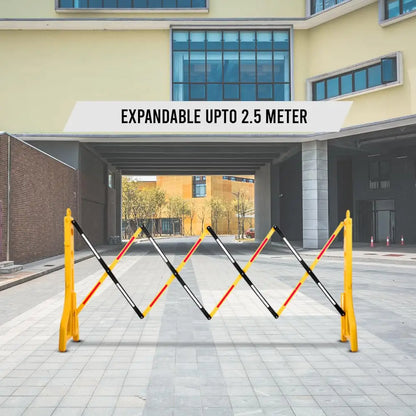 Expandable Mobile Plastic Barrier 2.5 Meter – Yellow & Black