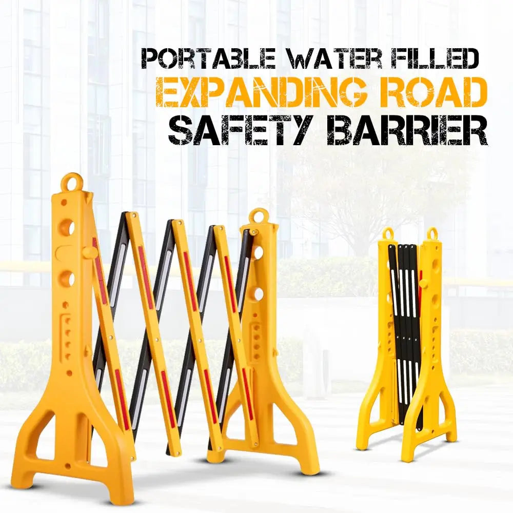 Expandable Mobile Plastic Barrier 2.5 Meter – Yellow & Black