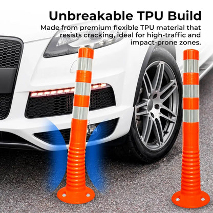 Traffic Spring Post Flexible Delineator 75 CM with 3 Reflective Collars