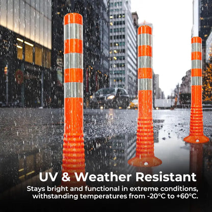 Traffic Spring Post Flexible Delineator 75 CM with 3 Reflective Collars