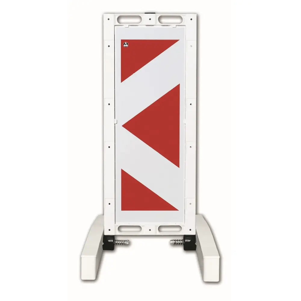 Foldable Warning Sign Barrier Red & White Reflective - 110cm