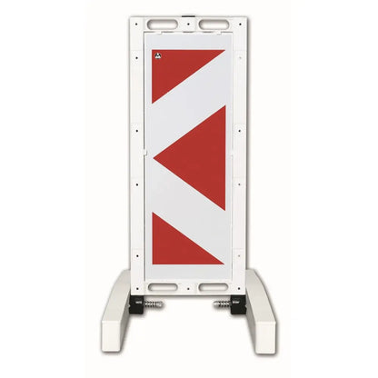 Foldable Warning Sign Barrier Red & White Reflective - 110cm