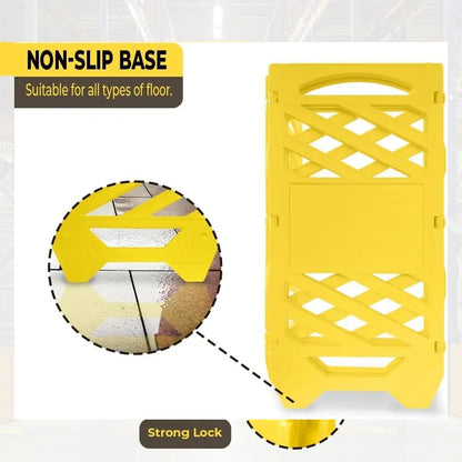 Folding Expandable Safety Barricade Yellow - 135 CM
