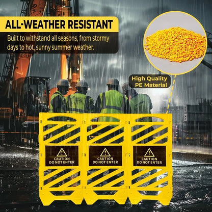 Folding Expandable Safety Barricade Yellow - 135 CM