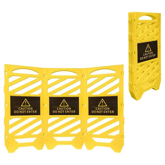 Folding Expandable Safety Barricade Yellow - 135 CM