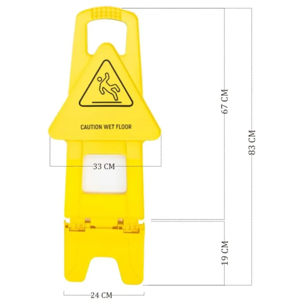 Freestanding Caution Wet Floor Sign Yellow - 83CM