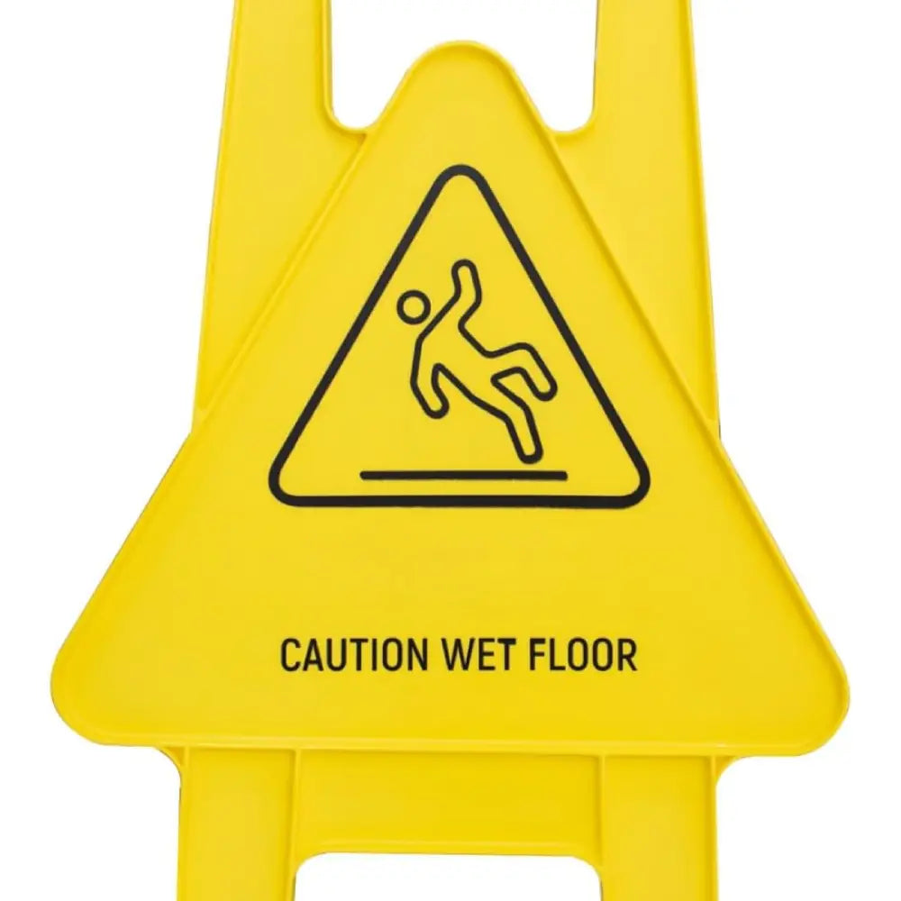 Freestanding Caution Wet Floor Sign Yellow - 83CM