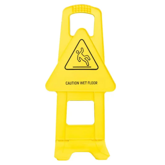 Freestanding Caution Wet Floor Sign Yellow - 83CM