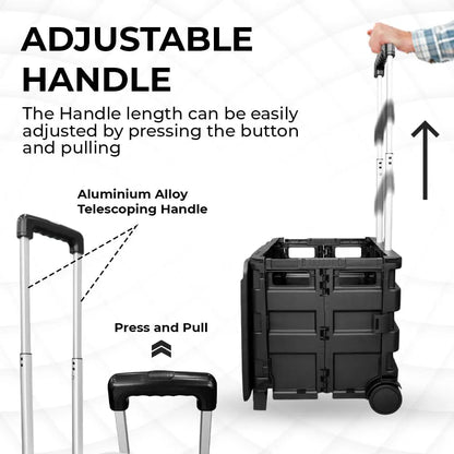 Garden, Shopping, Utility Wagon Trolley Black - 40L & 30KG