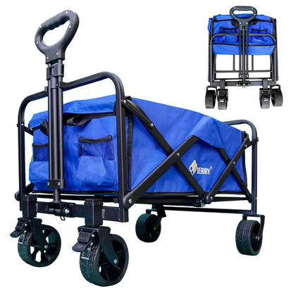Garden, Shopping, Utility Wagon Trolley Blue - 100KG