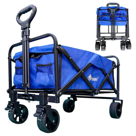 Garden, Shopping, Utility Wagon Trolley Blue - 100KG